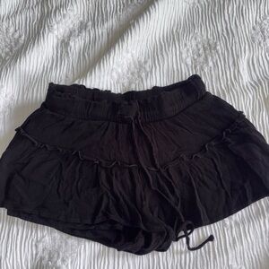 Altar'd State Black Ruffle Shorts